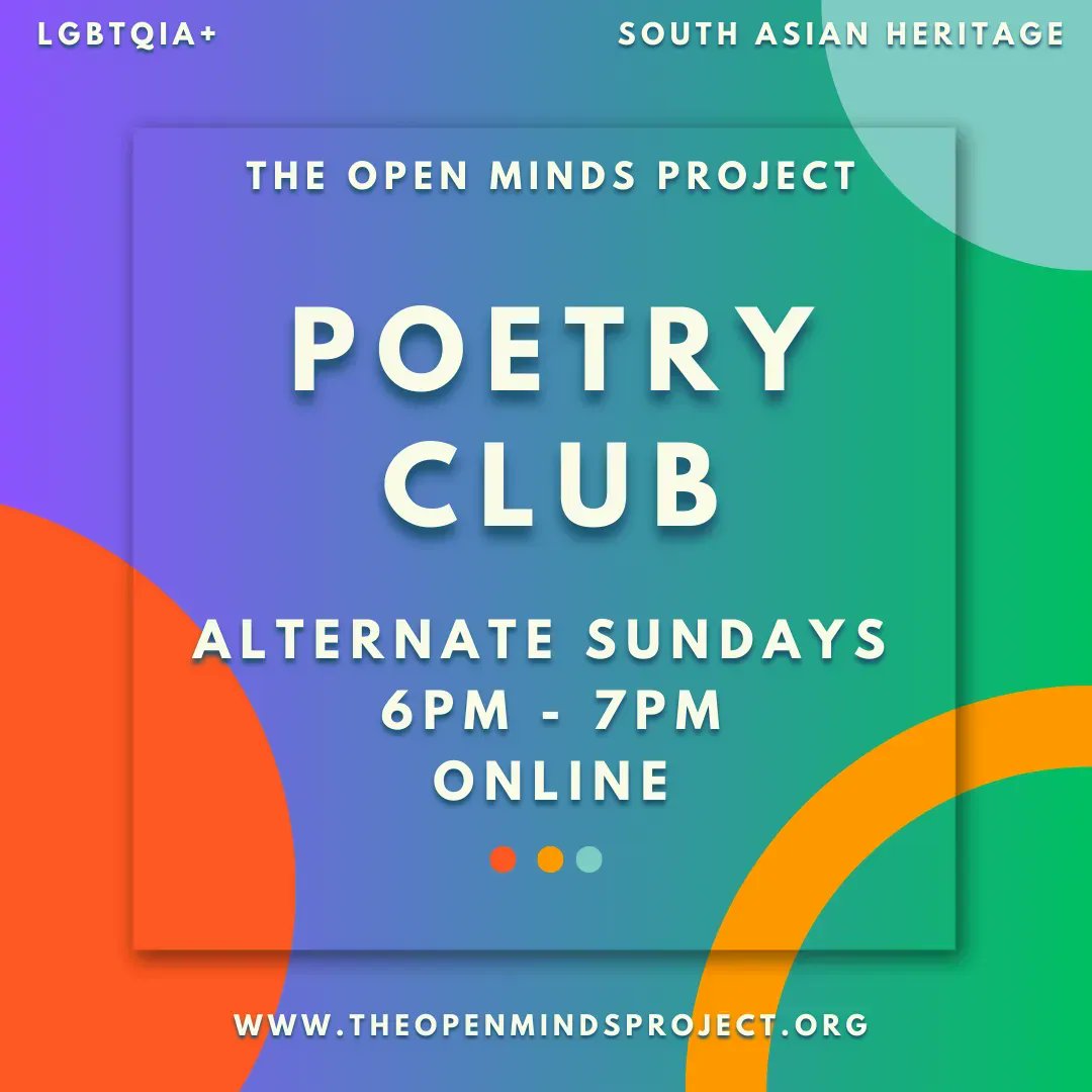 It's our first official poetry club! A super relaxed online space where you can either use the prompts we give you or where you can bring your own work. The group is run by a poet but you don't need to have written anything to join us.  

Sign up here: buff.ly/43kK6ow ☀️