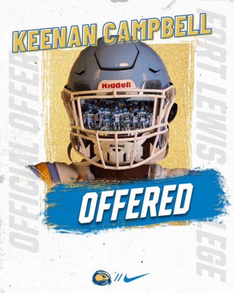 After an amazing Conversation with @DonnyMooreJr I'm so thankful to announce I have received my first official offer from Fort Lewis College. Go Skyhawks! @Coach_JNovotny @Coach_Jordan336 @ffchsfootball @ffcstrength @LFaapouli05 @MathiasPrice @OnlyDarin @Coach_Tuli @mercerjer