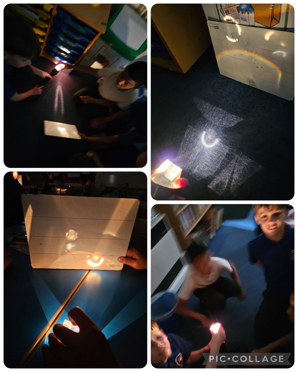 MissSuzieReid's tweet image. On Thursday, year 6 were investigating how using a prism helps to refract white light: splitting it so that we can see all the colours of the visible spectrum! -recreating Issac Newton's discovery! #practicalscience
@WinchelseaMrsH @Winchelsea1
