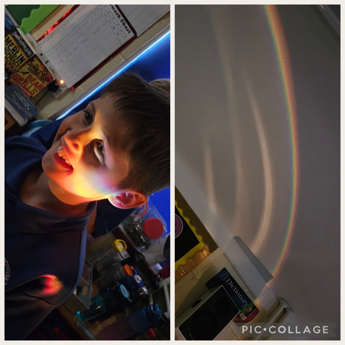 MissSuzieReid's tweet image. On Thursday, year 6 were investigating how using a prism helps to refract white light: splitting it so that we can see all the colours of the visible spectrum! -recreating Issac Newton's discovery! #practicalscience
@WinchelseaMrsH @Winchelsea1