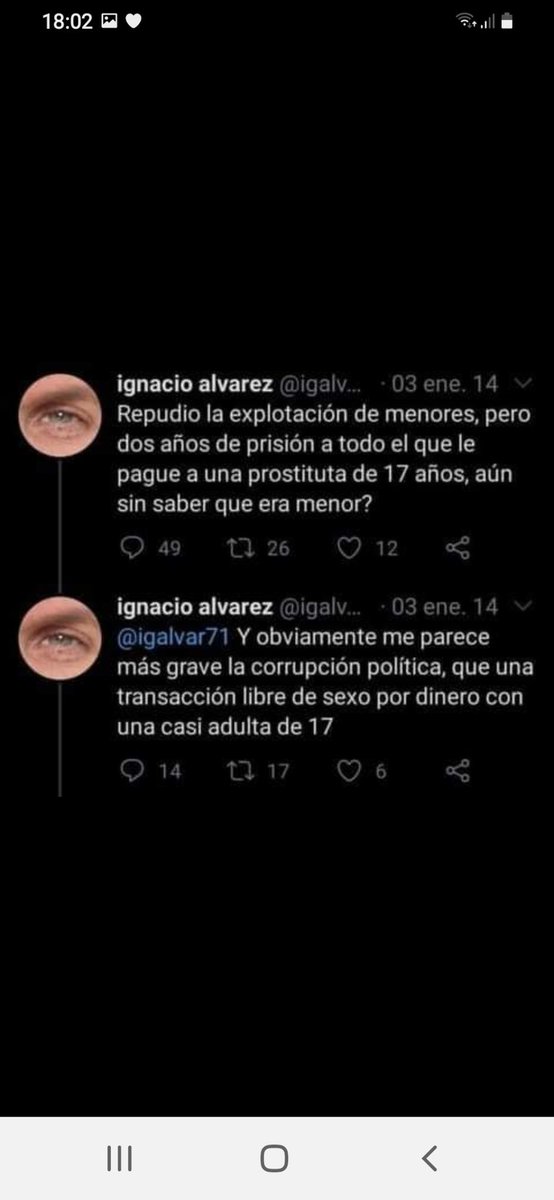 FiorellaLostor1's tweet photo. @AgustnHenderso1 @igalvar71 siempre defendio pedofilos Ahora,quiere quedar bien con el gobieno MEMORIA GENTE SE OLVIDAN QUE EL TAMBIEN SE ACOSTO CON UNA MENOR Y SALIO A VICTIMIZARSE A NO OLVIDAR DE DEFENDER PEDOFILOS SOS HDP Y DE AHI NO VOLVESAR
@AgustnHenderso1 https://t.co/ewlEXjZrce