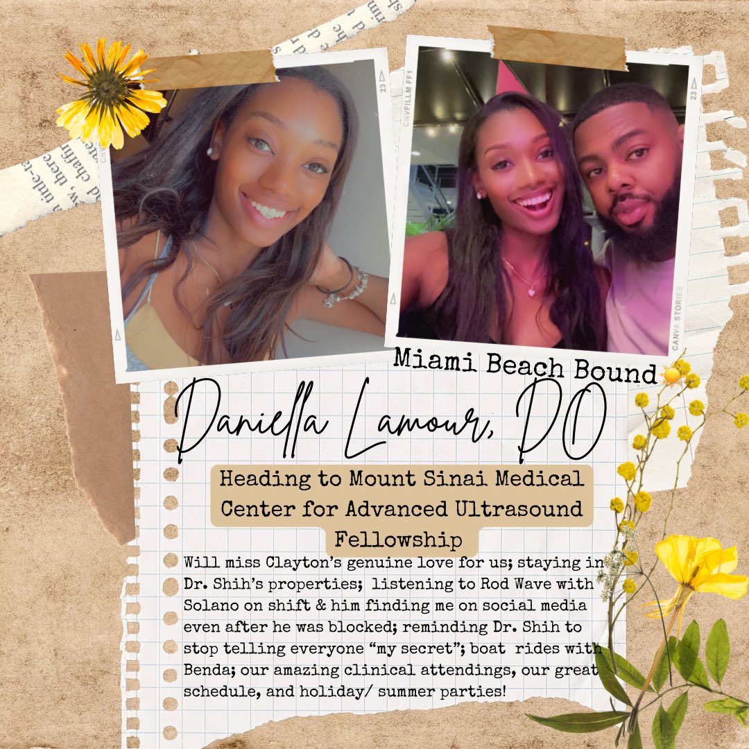 Senior Highlight ✨ Daniella will be taking her talents to Miami Beach for an Advanced Ultrasound Fellowship!  

#BestJobsInEM #FAUEM