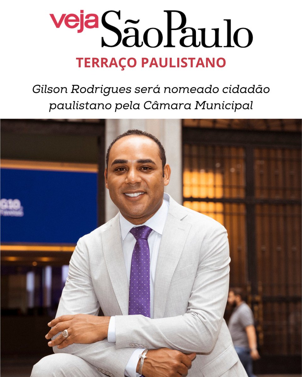 Em 14/06, recebo o título de Cidadão Paulistano com honra. A sessão solene será no Salão Nobre da Câmara Municipal. Sou apaixonado por SP e represento os nordestinos. Saiba mais na Veja São Paulo: vejasp.abril.com.br/coluna/terraco…
 Confirme presença: relacionamento@g10favelas.com.br