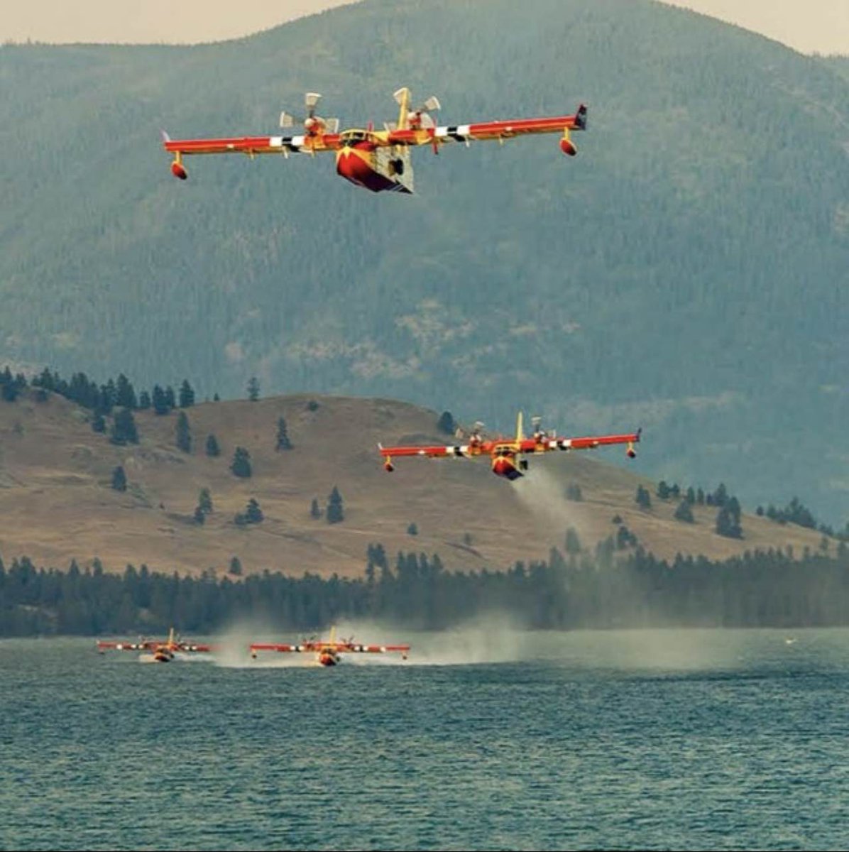 Four of Bridger Aerospace's Scoopers were all activated at once in 2023. Photo by @bridgeraerospace.

Tag us at @aerialfiremag to feature your image on social media and in our print magazine. Email your shots to news@aerialfiremag.com