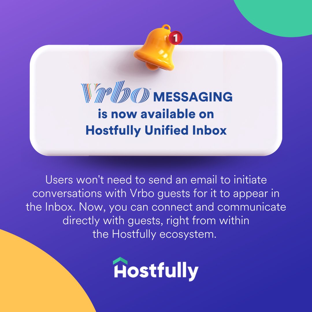 🚀 Hostfully Unified Inbox now works seamlessly with @vrbo through a direct API, putting you steps ahead of the competition. No more email exchange; you can connect and communicate directly with VRBO guests right from the Hostfully ecosystem 💻 Learn more: help.hostfully.com/en/articles/54…