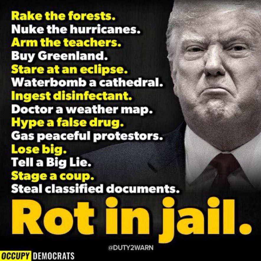 trump kept some of the classified documents in boxes stacked up in the Mar-A-Lago Ballroom where events were held with them in plain view on the stage. There are photos. People are everywhere. 

38 counts in this indictment. 
trump is a lifelong criminal, 
#TrumpForPrison