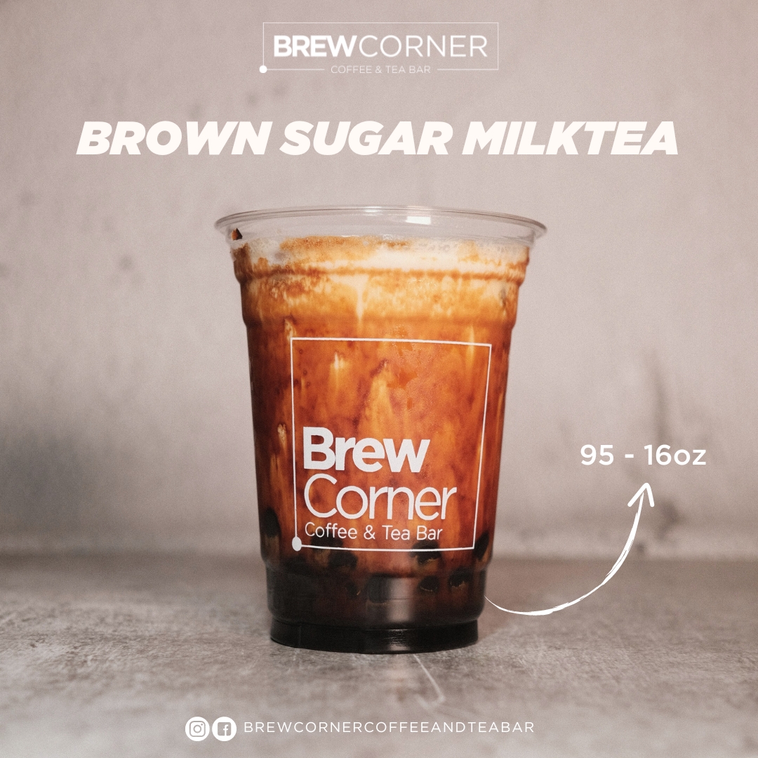 BrewCornerCafe's tweet photo. Experience a taste sensation like no other with our Brown Sugar Milk Tea. Comforting blend of premium tea, silky milk, and the caramelized goodness of brown sugar.

📍2 Xavierville Avenue, Loyola Heights. Quezon City
⏰ OPEN DAILY: 12PM to 1AM

#BrewCornerCoffeeandTeabar https://t.co/Dyvp3Pj1Vj
