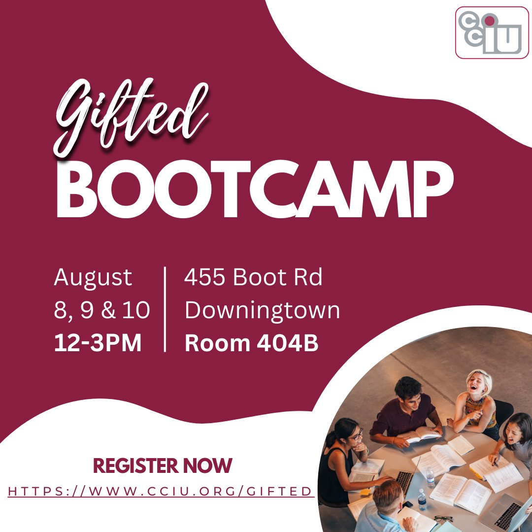 Are you new to gifted education or looking to brush up on your knowledge and skills related to gifted ed?💡Join our three-part series that will cover the basics of gifted education from screening to paperwork and SDIs. Register at cciu.org/gifted #GiftedInPa #TeamCCIU