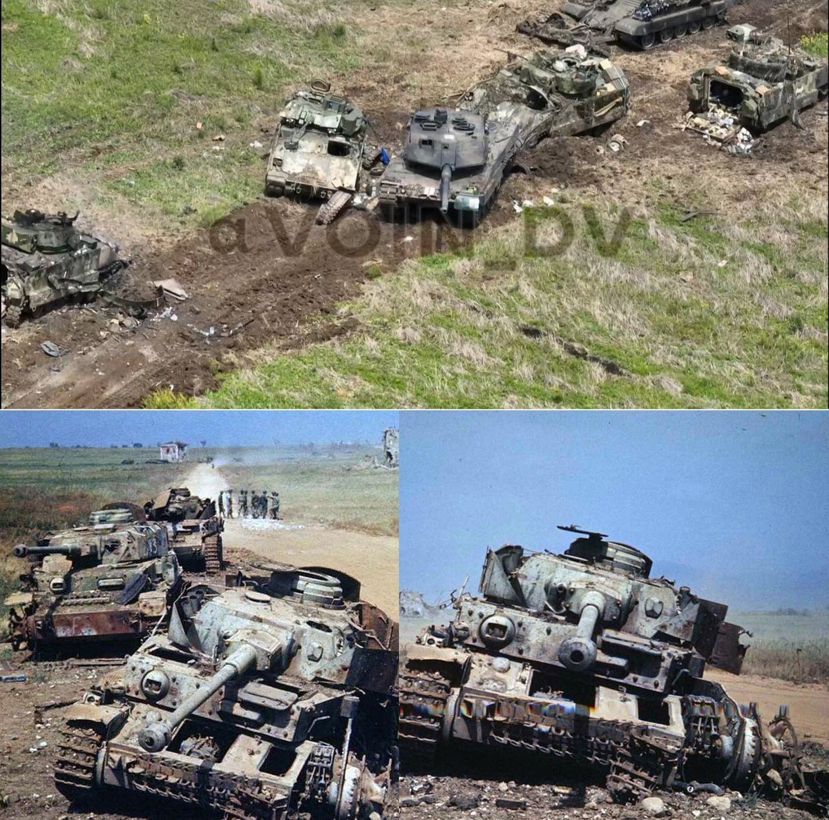 Как и в 1943 немецкие танки горят на русской земле!!!!  As in 1943, German tanks are burning on Russian soil!!!!