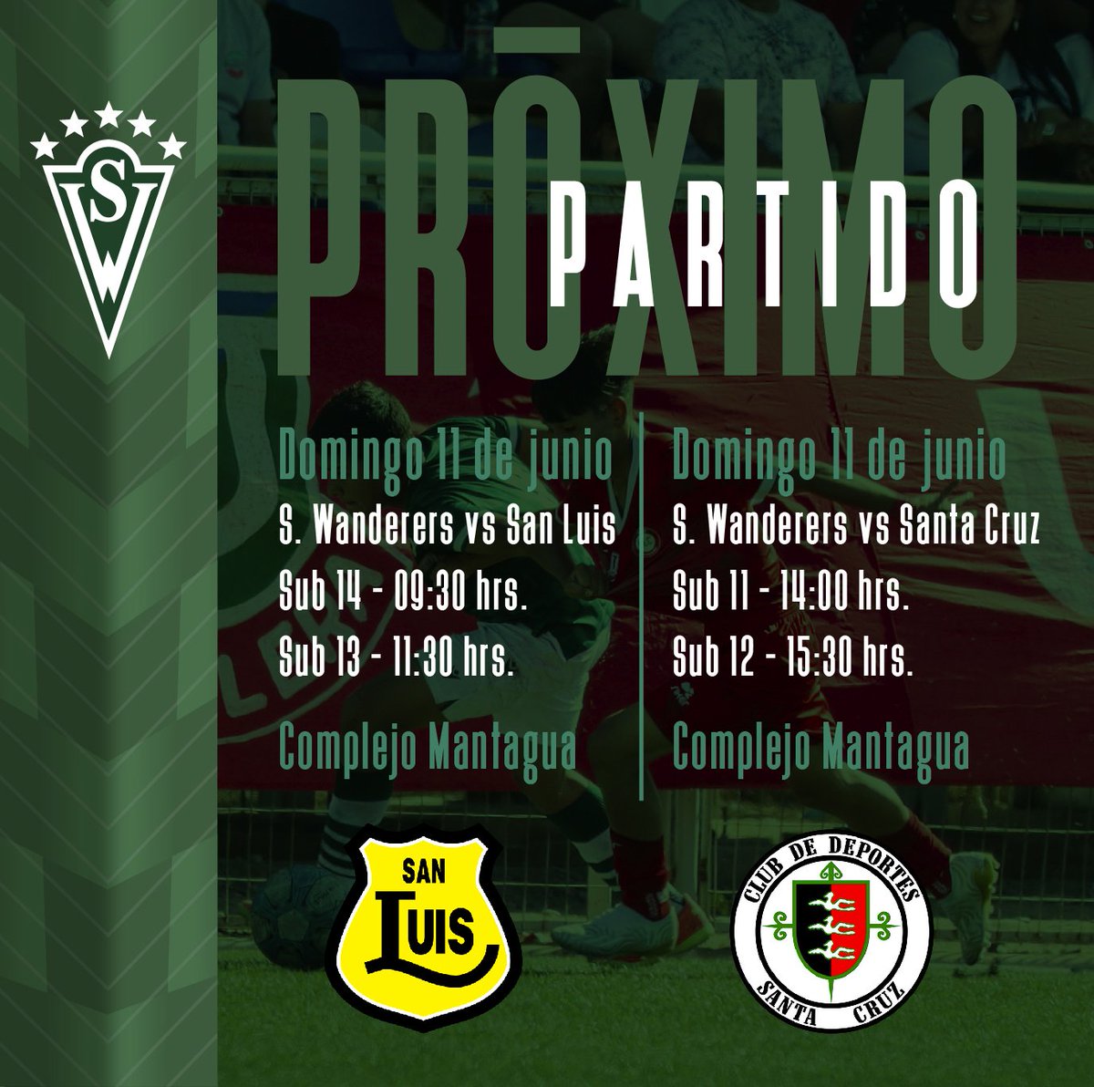 swanderers's tweet photo. #ProgramaciónSW: Cadetes a la cancha ¡Adelante Wanderers! https://t.co/JJN7hTLfXw