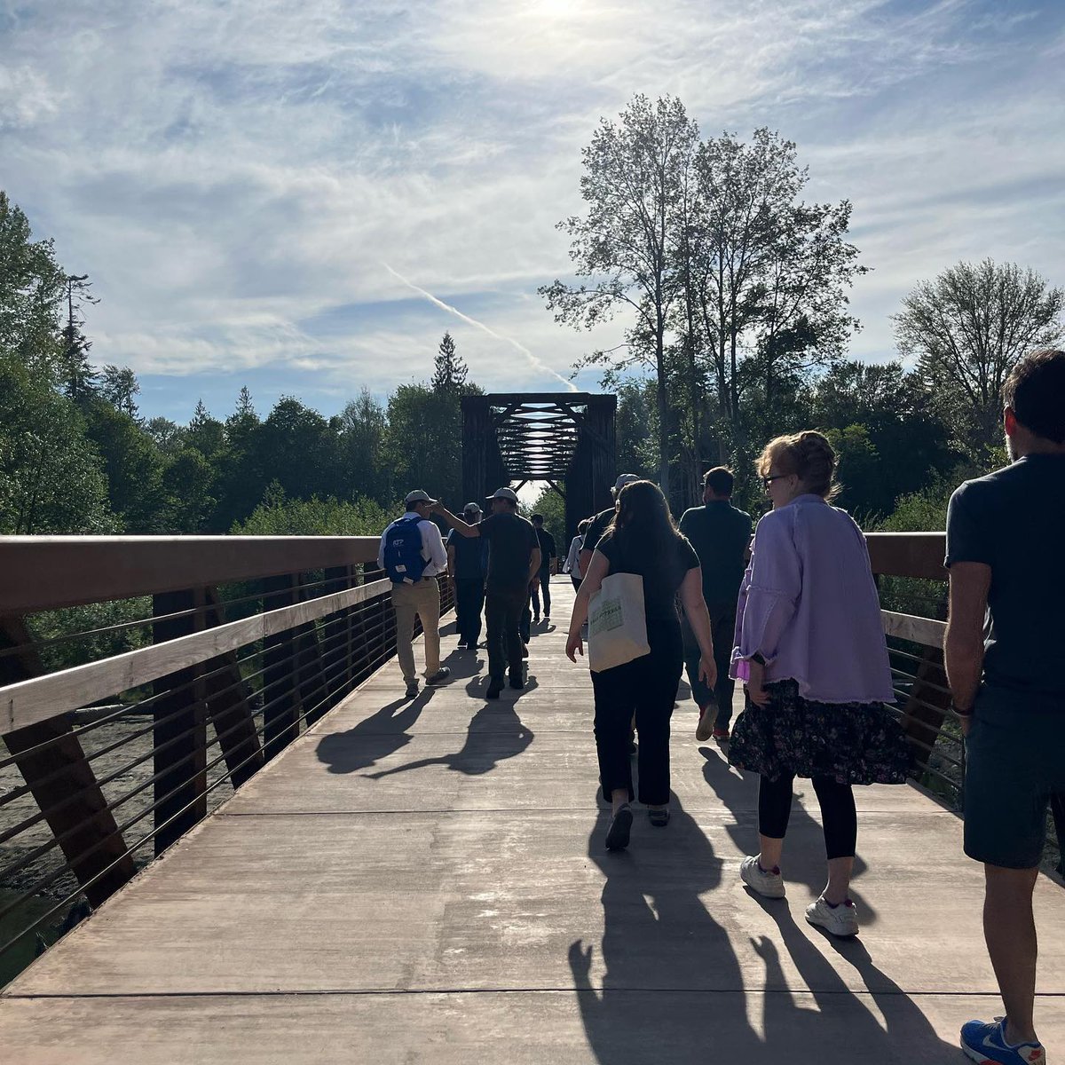 railstotrails's tweet photo. In addition to honoring @GovInslee as the #RailTrailChampion, #TeamRTC and our board visited the Olympic Peninsula to celebrate and explore the state’s trails + experience the momentum underway, including along the Great American Rail-Trail route! https://t.co/S2RuL0hn4r