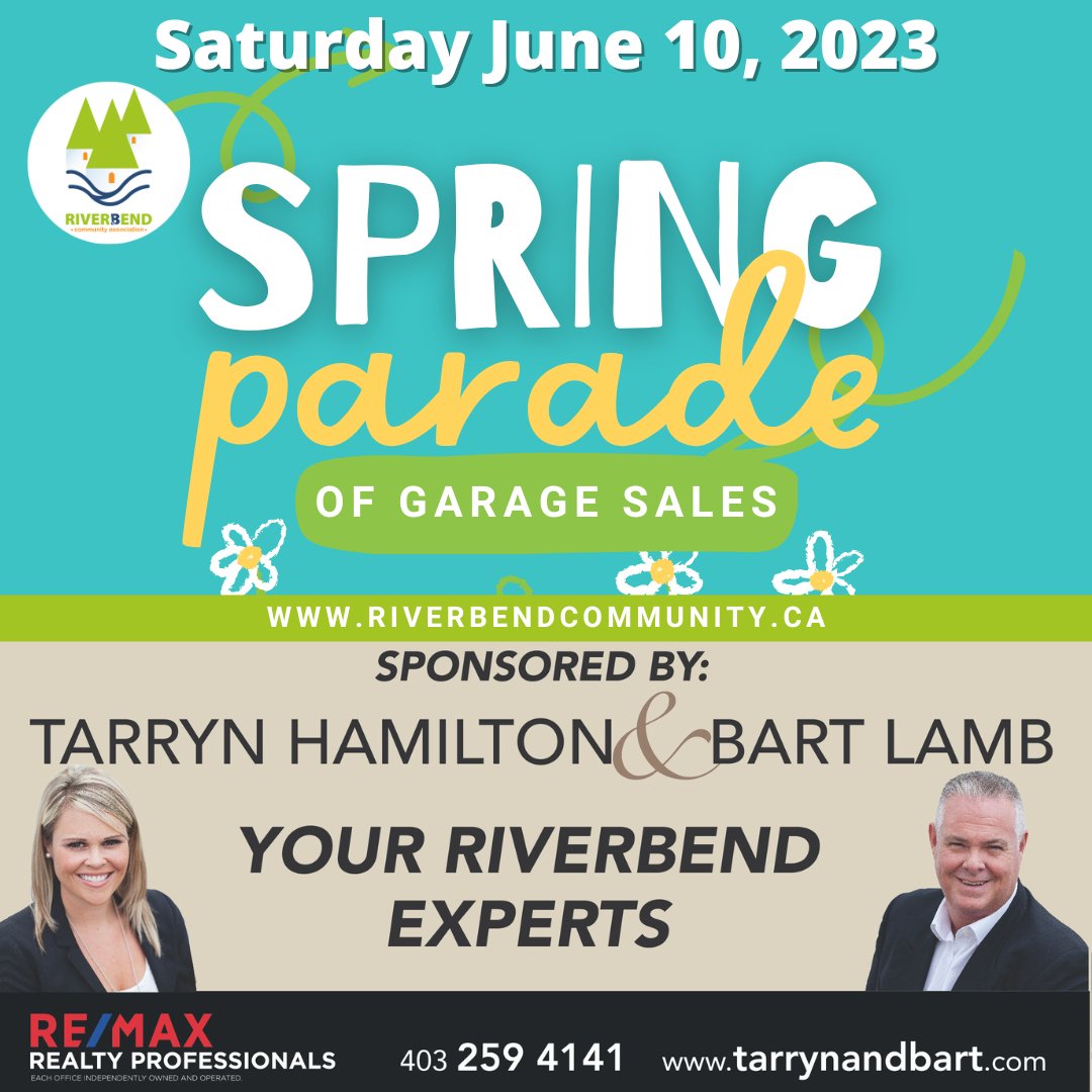 MAP UPDATE!

The map of garage sales is now available on our website - riverbendcommunity.ca/events/parade-…

#riverbendyyc #yyccommunity #yycca #yycliving #yycfamily #bepartofit #yycnow #yyclife #shoplocal #supportlocal #garagesale #yardsale #calgarythrifters #yycgaragesale #calgaryrealestate