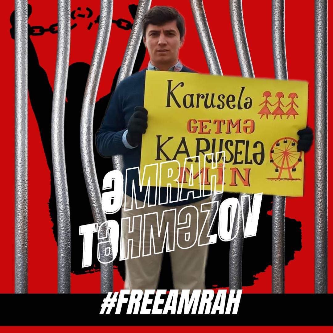 ShemshadAgayev's tweet photo. Əmrah Təhməzovun həbsi onun ictimai-siyasi fəaliyyəti və tənqidləri ilə bağlıdır.
Əmrahın həbsinə etiraz edirik.
#AzadEt
#FreeAmrah https://t.co/LryL2j3zXI