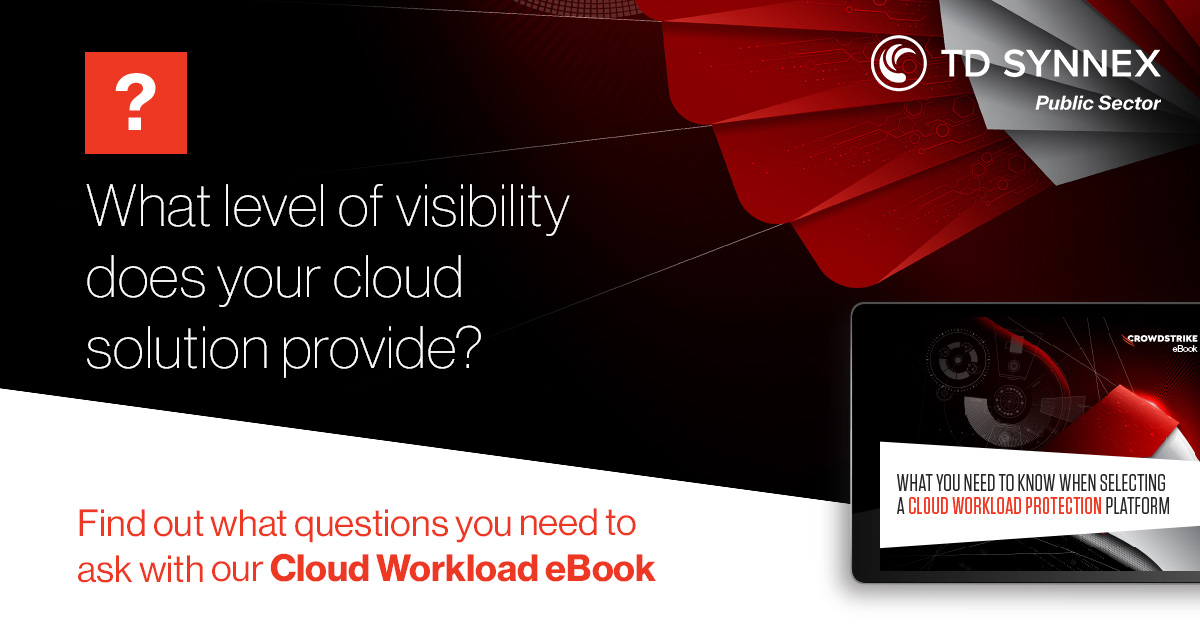 TD_SYNNEX_PS's tweet image. Organizations vetting #CloudWorkloadProtection platforms are on the right track to achieving effective #CloudSecurity. Ensure you find the right solution for your environment with the questions from this checklist.#cloudSecurity #CrowdStrike #cybersecurity bit.ly/3qb3TIc