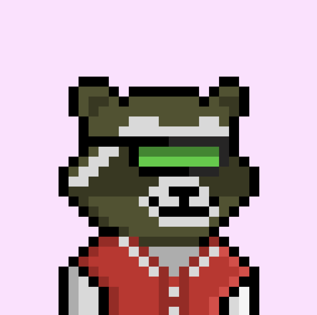 All 999 Ruggoons are ready, and here’s one of them! 
Take a closer look at this fella 🦝…