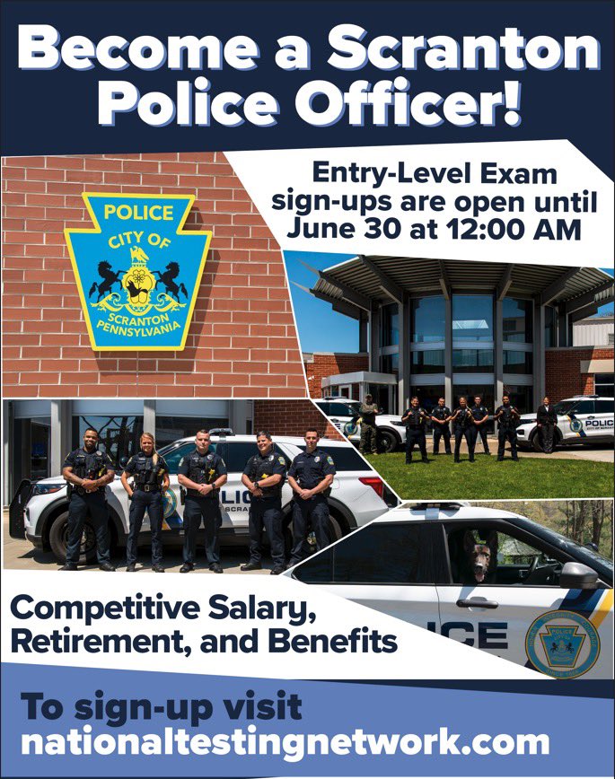 Scranton Police on Twitter join our team!!!"