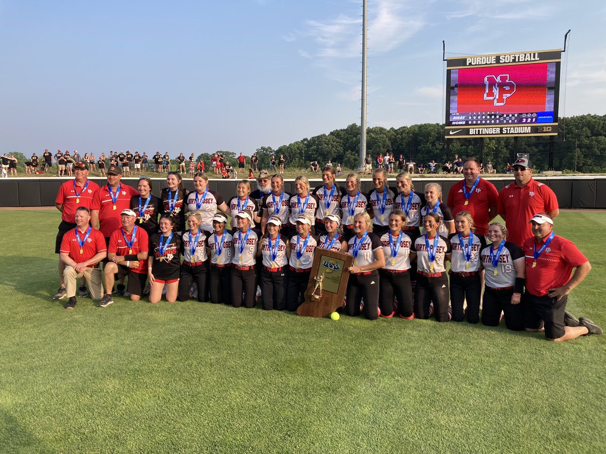 Only the sixth undefeated softball state champion in IHSAA history