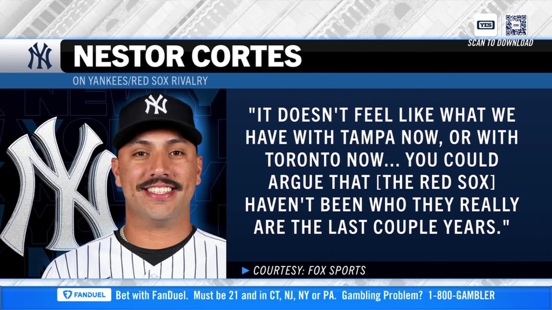 YES Network on X: Nestor Cortes on the Yankees-Red Sox rivalry