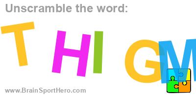 BrainSportHero's tweet photo. Unscramble the letters and find the correct word? T H I G M. #puzzle #indiedev #brainteasers #braintraining #puzzles #quiz #wordgame #wordplay #braingames https://t.co/1GcuzEVdqL😉 https://t.co/hVi6nHXBsd