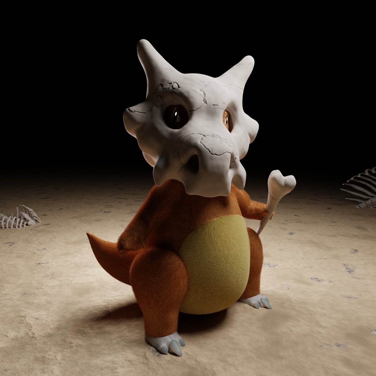thejappyb0y's tweet photo. Cubone 🦴☠️

My third pokemon, waht do u think? 

#blender #zbrush #art  #pokemon #PokemonHorizons #NintendoSwitch #Nintendo #cartoons #3d #3dart 

https://t.co/YR5ObtfLUT https://t.co/BQssFLB6Ck