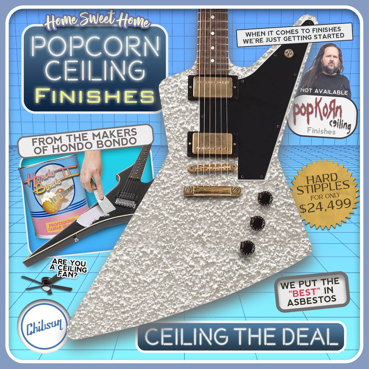 More Than A Ceiling 

#chibson #chib #chibs #chibi #gear #gearybusey #guitar #guitars #popcornceiling #stipple #ceiling #onlyachibsonisgoodenough
