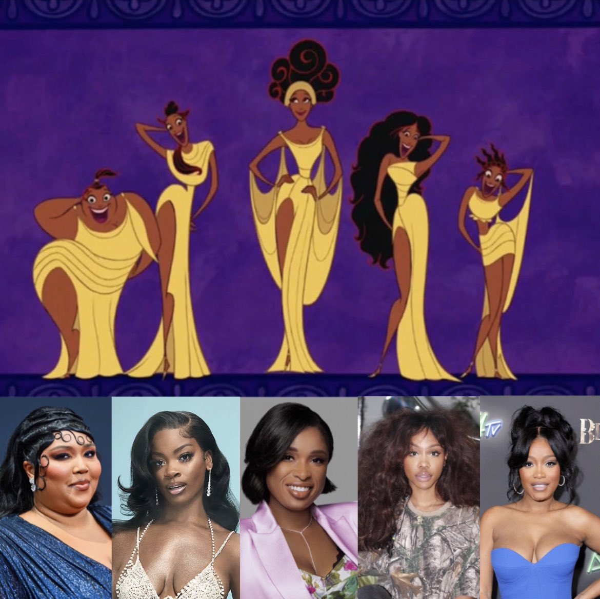 lizzo, ari lennox, jennifer hudson, SZA, and keke palmer as the muses please