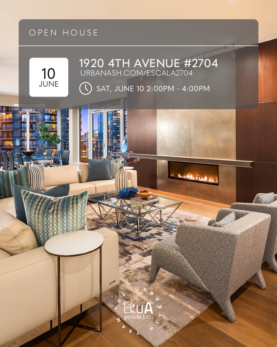 Open House Weekend with the #UrbanAshTeam!

🏙 UrbanAsh.com/Vik221
📅 Sat, June 10 from 11-1PM
📅 Sun, June 11 from 12-2PM

🏙 UrbanAsh.com/Escala1002
📅 Sat, June 10 from 2-4PM

🏙 UrbanAsh.com/Escala2704
📅 Sat, June 10 from 2-4PM

#SeattleRealEstate #Pointe3 #P3Distinct