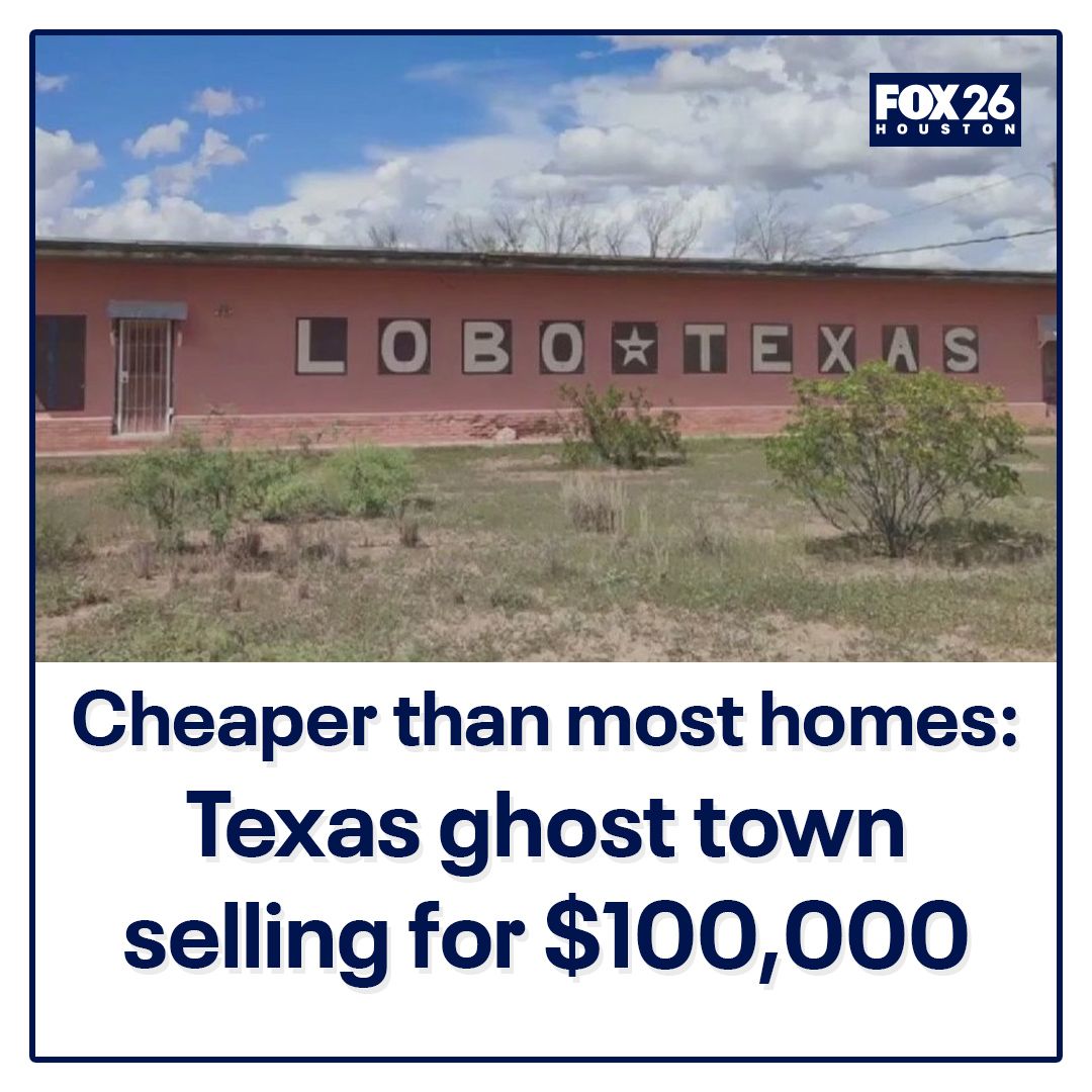 FOX26Houston's tweet photo. You can own this Texas town for $100K https://t.co/MTfNGgv2SJ https://t.co/7dpKlPiH1W