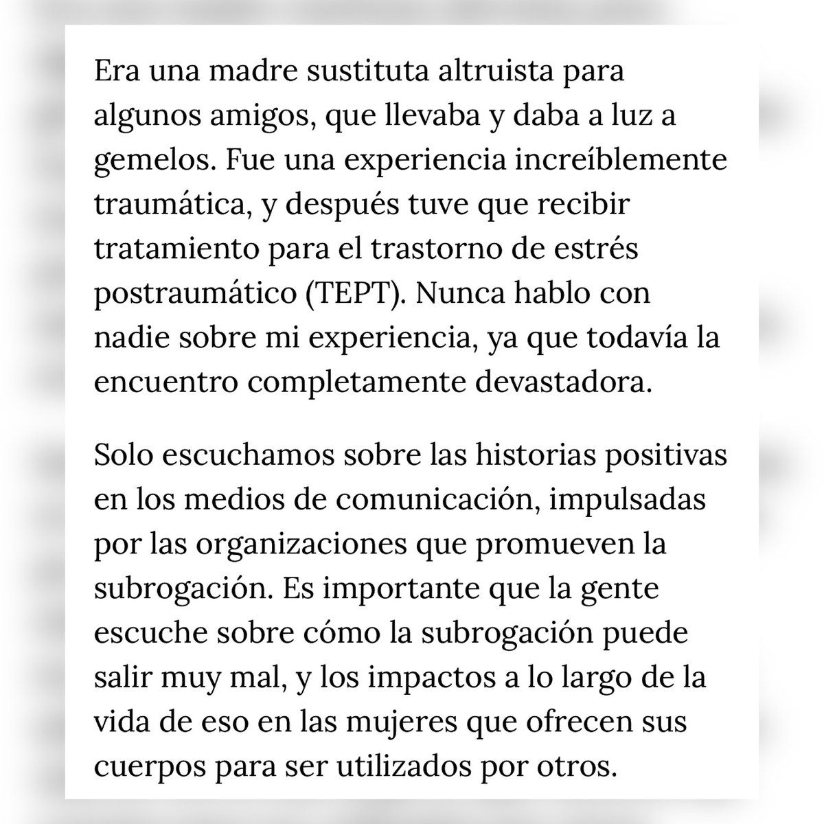 Bad_LilithWxxD's tweet photo. La realidad de la maternidad subrogada.

#stopsubrogacy #explotacióndelamujer #tráficodehumanos #derechoshumanos 

+ ⬇️ https://t.co/ShimjaQ16F