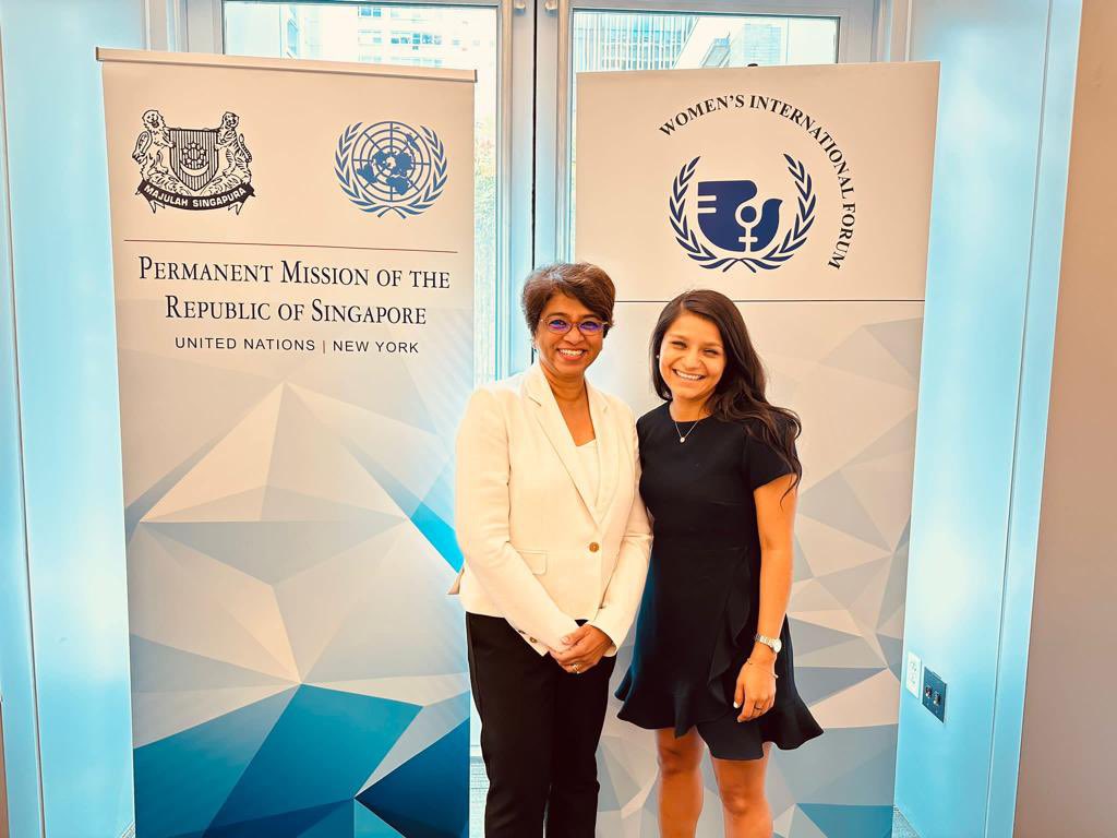 WIF_UN's tweet photo. Closing the season with a panel discussion on « Women in Sports: Breaking Barriers one Game at a Time. Our distinguished panelists were H.E Isabelle Picco, Ambassador of Monaco, Jennifer Cooper, Reyna Pacheco, Ashley Bernhard https://t.co/Z9HxyWblyk