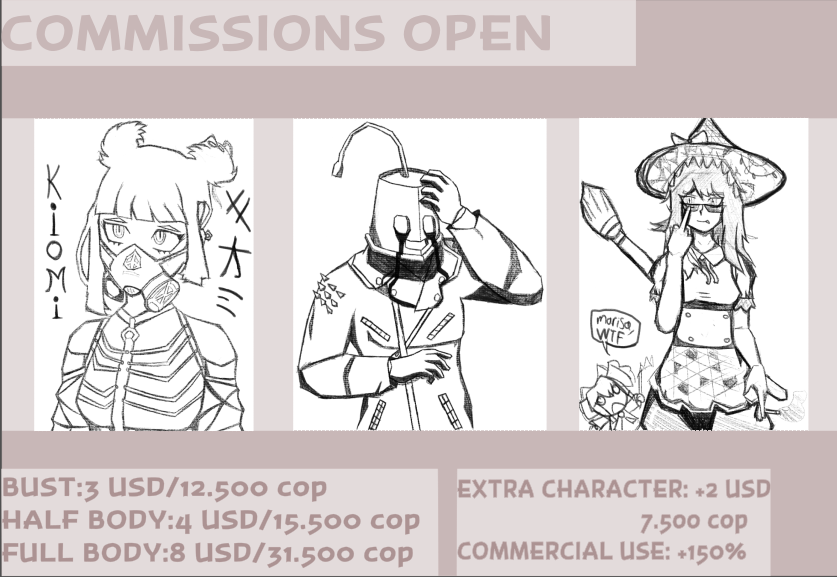 aleatoryplace's tweet photo. 🌠Hello everyone🌠
I re made the commission table, I'm happy with how it turned out, if you want any drawing contact me dm
❤️❤️fav and RT are are appreciated❤️❤️
#CommissionedArt #Commission #ArtistOnTwitter #comissionsopen https://t.co/aSdEmC4jxX