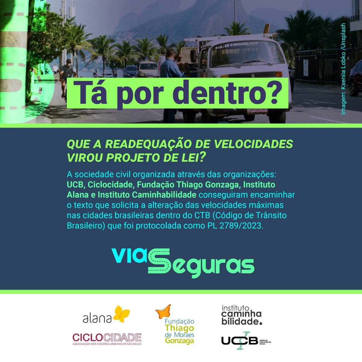ucbrasil's tweet photo. 👂🏽Tá por dentro?

Que a READEQUAÇÃO DE VELOCIDADES virou projeto de lei?

As OSC's: UCB, Ciclocidade, Fundação Thiago Gonzaga, Instituto Alana e Instituto Caminhabilidade conseguiram encaminhar o texto que modifica as velocidades máximas nas cidades brasileiras conforme o CTB. + https://t.co/2K8KR3mlcs