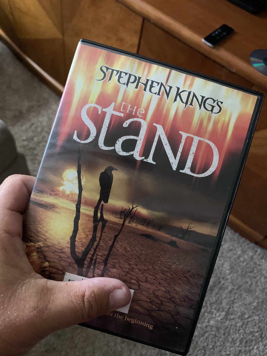 Movie night with the Mrs & she’s gonna watch The Stand!!! I’m so happy right now #nationalmovienight #thestand @StephenKing
