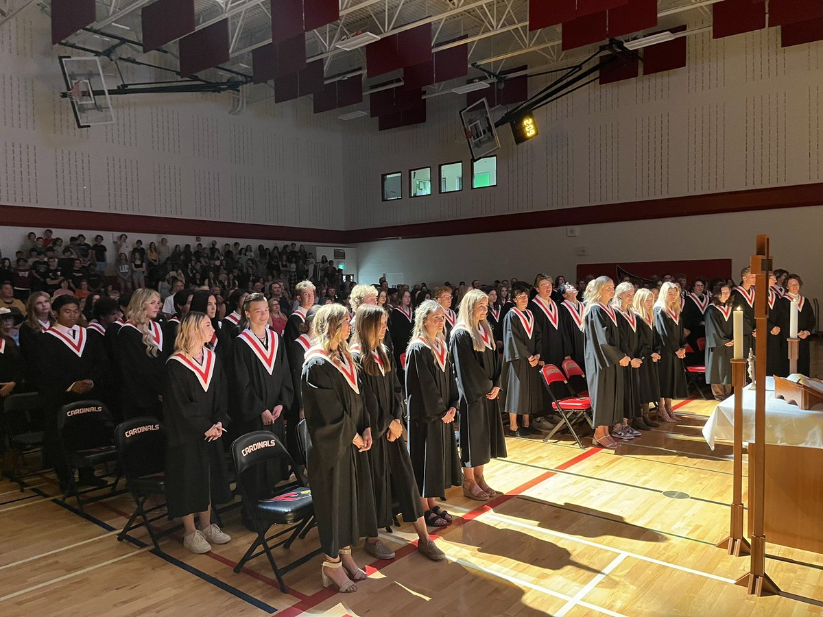 A sneak peek at Grad Mass today! More content coming Monday! #bettertogether #wearecardinals