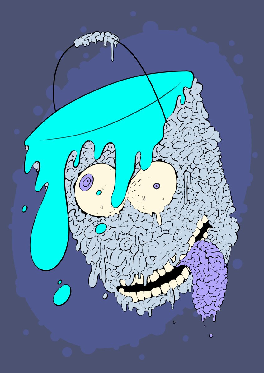Paint Bucket #art #hogobrogh #illustration #goo #monster #cartoon