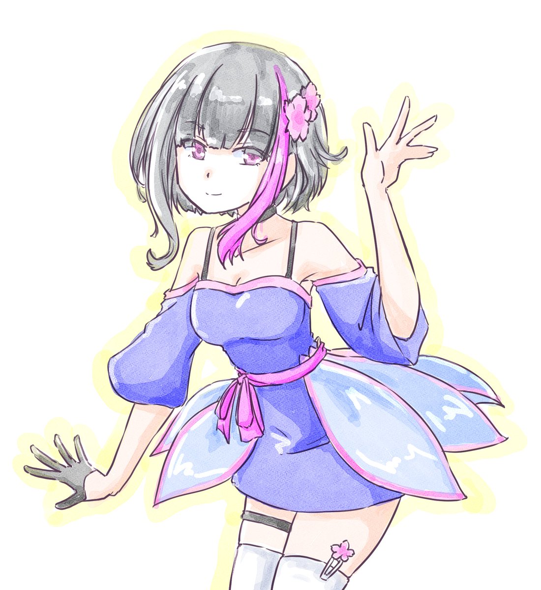 「60m/draw おえかきれんしう  よさ。さん とこの子、いよわちゃんを描きま」|OGA-SAN🔭🎸🎨観測結束絵描き垢のイラスト