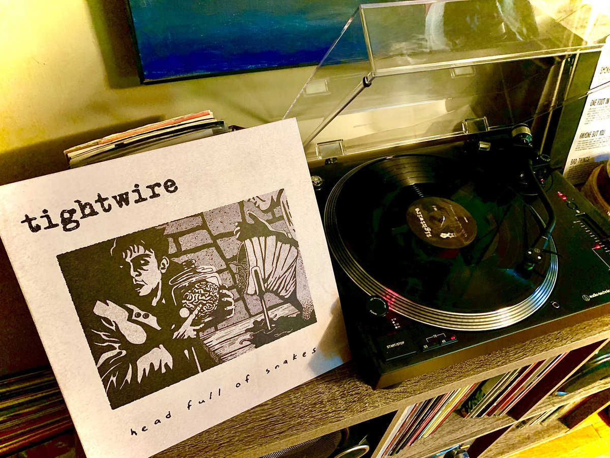 Vidja_Gamer's tweet photo. On the turntable tonight, new album from Tightwire. Watched em open at The Queers show last night and they had a fun, energetic set! #vinylcollection #tightwire #punkrock https://t.co/oIQE4R3zur