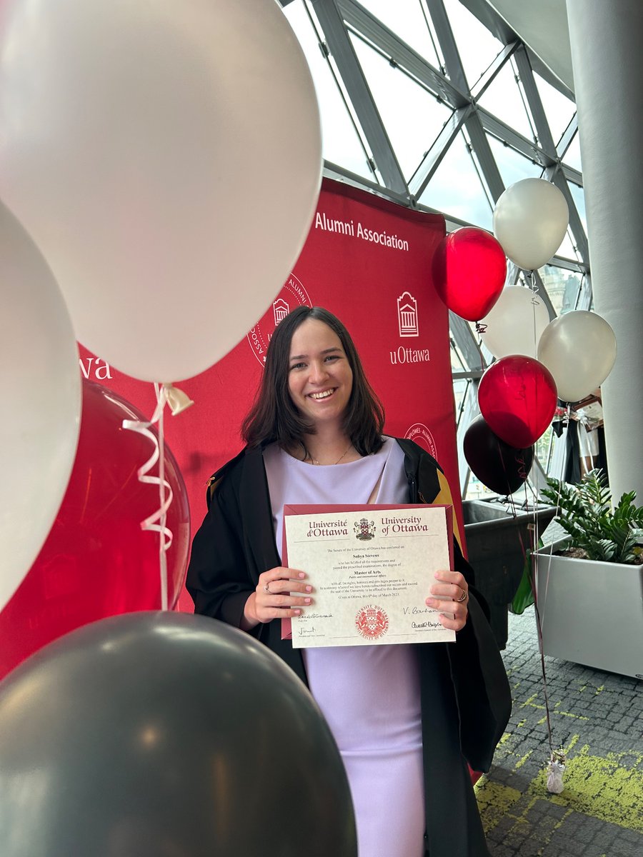 SofiyaStevens's tweet photo. I have enjoyed every moment of my Master’s in International Affairs. From the courses I took to the people I met, it has been filled with learning opportunities.

Today, when I can proudly say that I am done,  it is bittersweet because I will miss this unforgettable experience! https://t.co/B9VIges25E