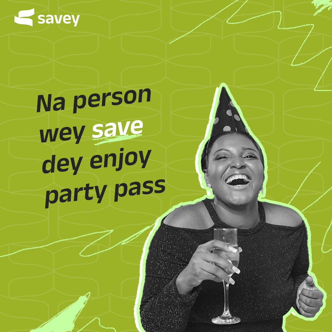 getsavey's tweet photo. It's weekend!

Na person wey #Save dey enjoy party pass!

#GetSaveyApp 
#GetSavey 
#SaveySquad 
#Savings 
#Savey 
#Spending 
#budgeting 
#loan 
#investment 
#b2b 
#B2C 
#TGIF 
#weekendvibes 
#TakeTwo 
#AIS5GSQUAD 
#WTCFinal2023 https://t.co/gBu9sOGLqK