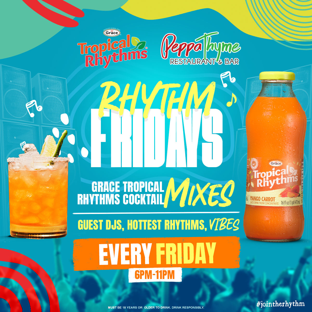 We're back!! #JoinTheRhythm this and every Friday with us at PeppaThyme! 😃 Drop some 🔥🔥🔥 if you'll be joining us!

#JoinTheRhythm #GraceTropicalRhythms #RhythmFridays