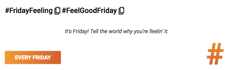 #FridayFeeling #FeelGoodFriday - It's Friday! Tell the world why you're feelin' it. #smm