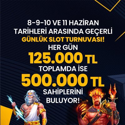 Xx38282929's tweet photo. 🔥8-9-10 ve 11 Haziran Tarihleri Arasında Geçerli Günlük Slot Turnuvası!

🚀Her gün 125.000TL toplamda ise 500.000TL Sahiplerini Buluyor!

Aşağıdaki görseli twitter profil resmi yapan 50 üyemiz 30 freespin kazanıyor!

•Profil resmî yap,
•Kullanıcı adını yoruma yaz,
•24 saatin sonunda freespin kap!