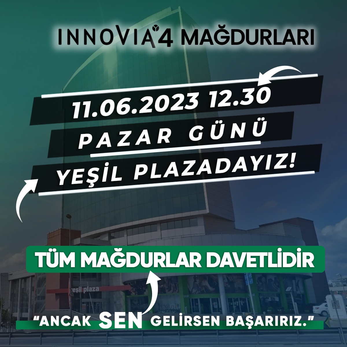 İstanbul Tüketiciler Birliği olarak Esenyurt innovia 4 konut mağdurları yanında olacağız..
Konut mağdurları oturma eylemine devam ediyor
Tüm sivil toplum kuruluşlarının katılacağı eyleme basın mensuplarınıda bekliyoruz...