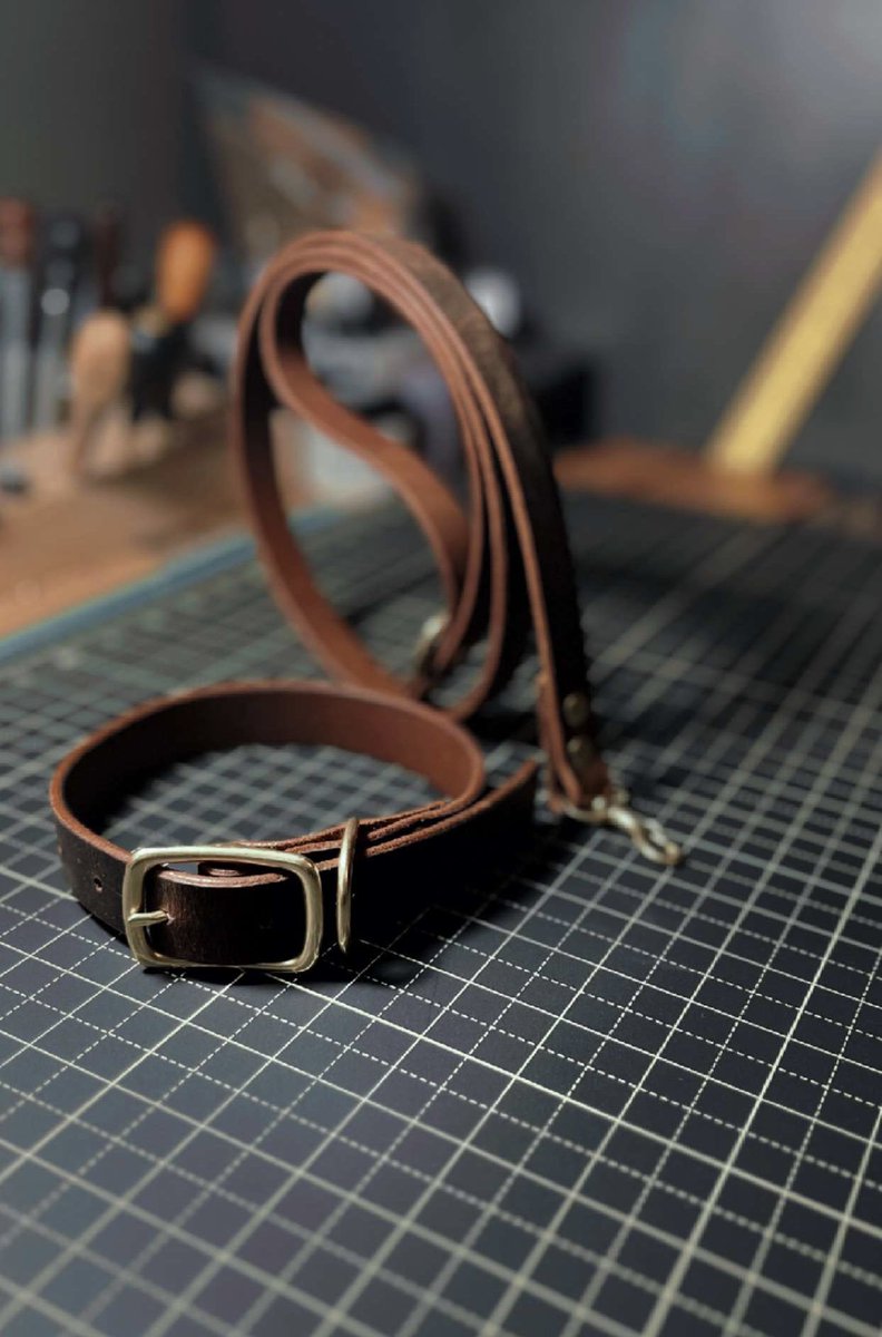 Dog Collar and Leash in OA Imported Brown
.
For Sale
.
#leathercraft #dogs #dogcollar #leatherdogcollar #mansbestfriend #quality