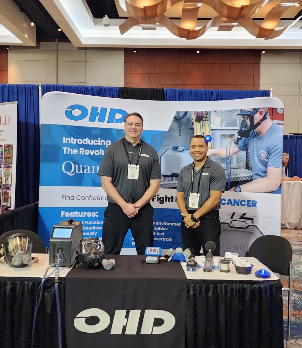 OHDGLOBAL's tweet image. The OHD team is at #HAZMAT2023! Stop by stand #436 to see a live fit test with the QuantiFit2 system! Ready to take your fit testing anywhere? The QuantiFit2 removes the need for specific testing environments, consumables, alcohol solutions and even mainline power requirements.