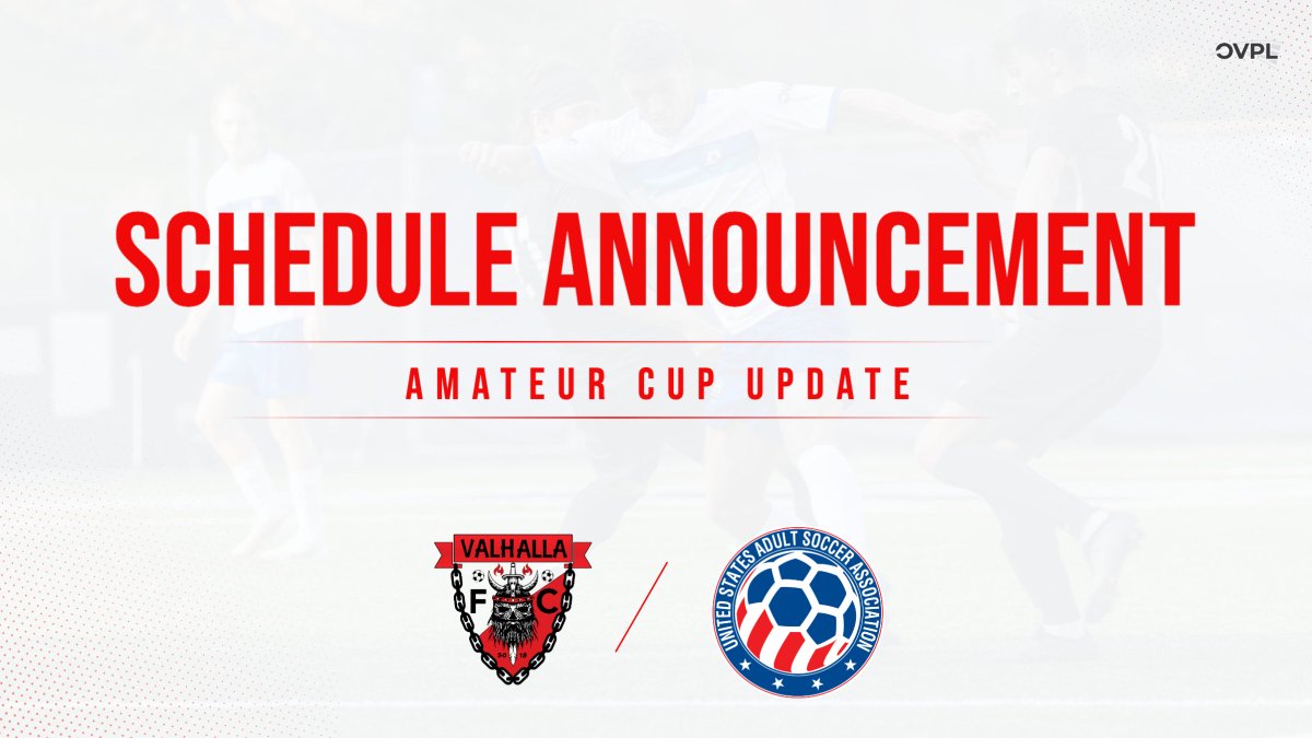 We are excited @Valhalla_FC_1 for this weekend's @USASARegion2 #amateurcup tournament contest on Sunday at 6:00 pm @FWSportClub1927 vs. @1927Fw!

#ovpl2023 #r2championships