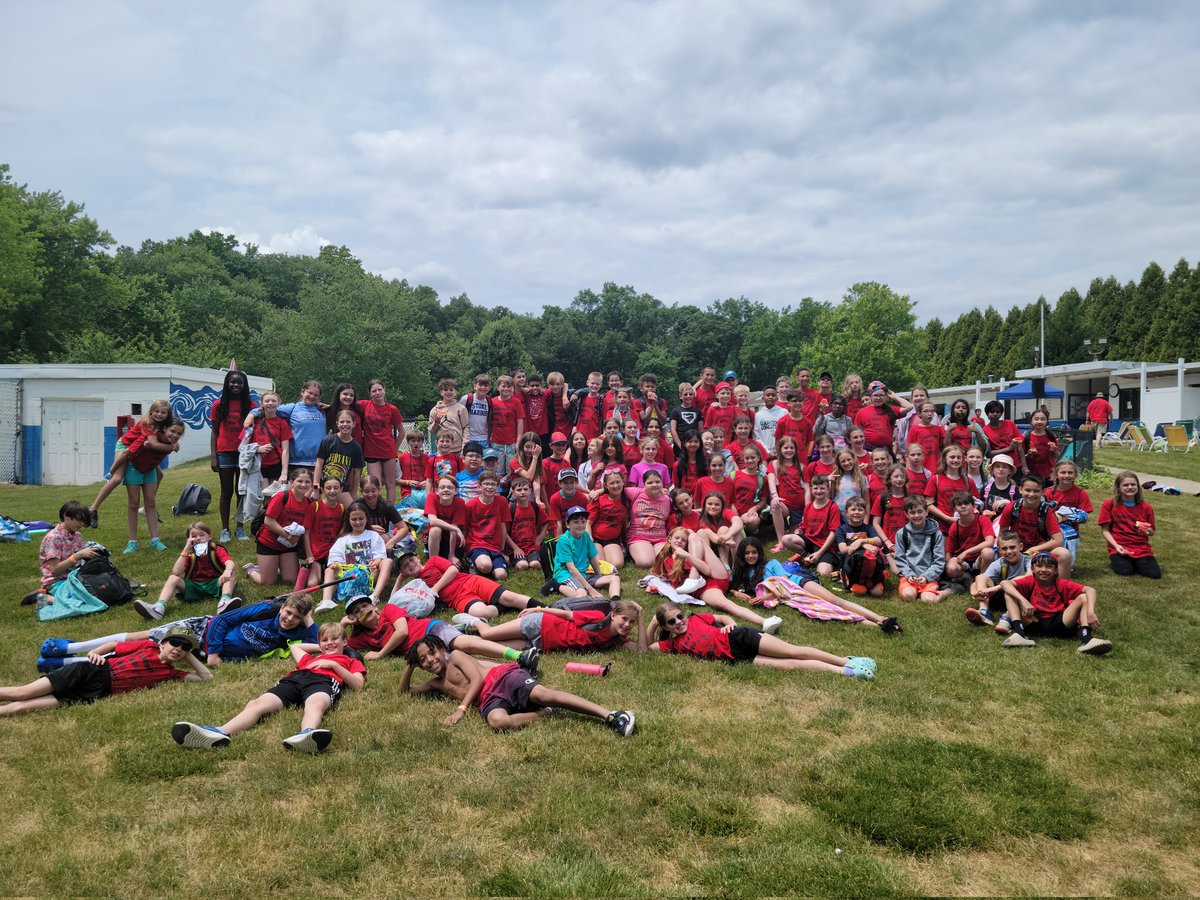 Our fifth graders enjoying their end of year picnic and swim party.  What a beautiful day!