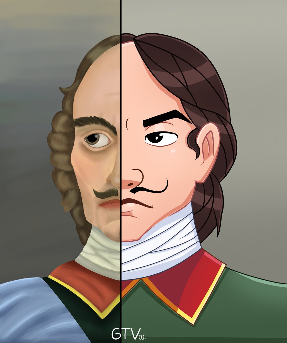GTV_001's tweet photo. Realistic and cartoon Peter the Great
#peterthegreat #peter_the_great https://t.co/435bogSlwn