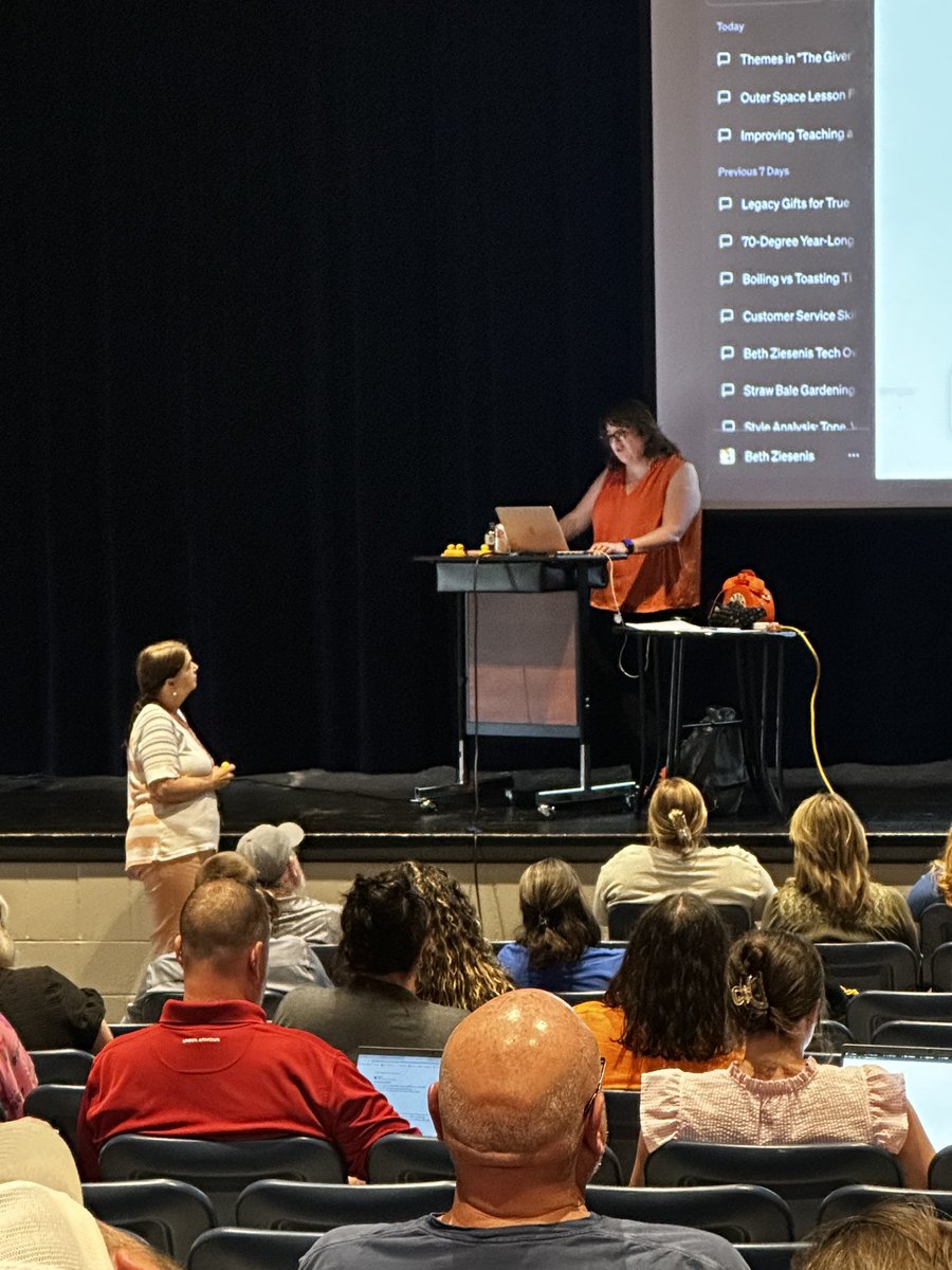Groovy ChatGPT w/Beth Z! Audience participation gets a Nerdy Rubber Duck! #RCTC2023 #WeAreRCSTN ⁦<a href="/RobCoSchools/">Robertson County Schools</a>⁩