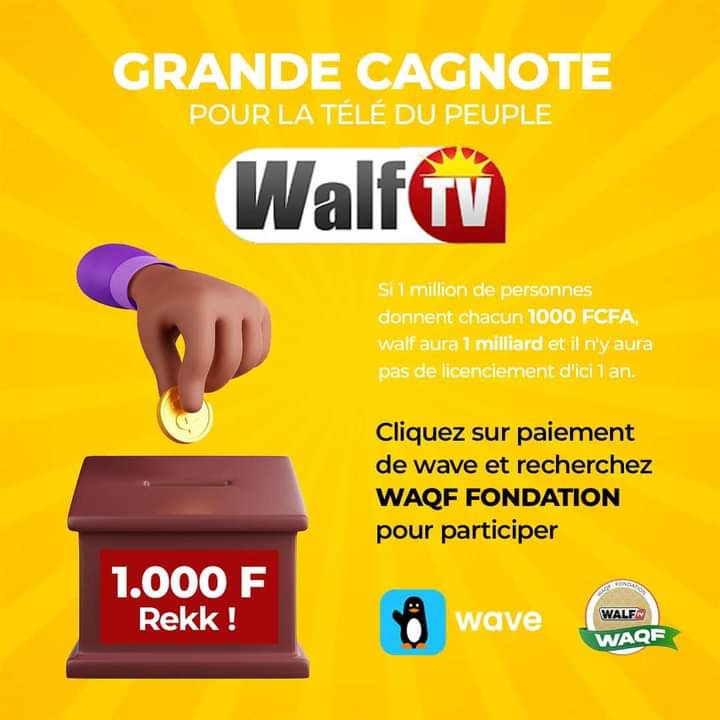 Duugal sa Application #Wave après dem #Paiements beuss (tapel) si barre de recherche #Fondation_Walfadjiri nga def participation Aytia guys.✌🏿👊🏿
#FreePress
#FreeSenegal 🇸🇳